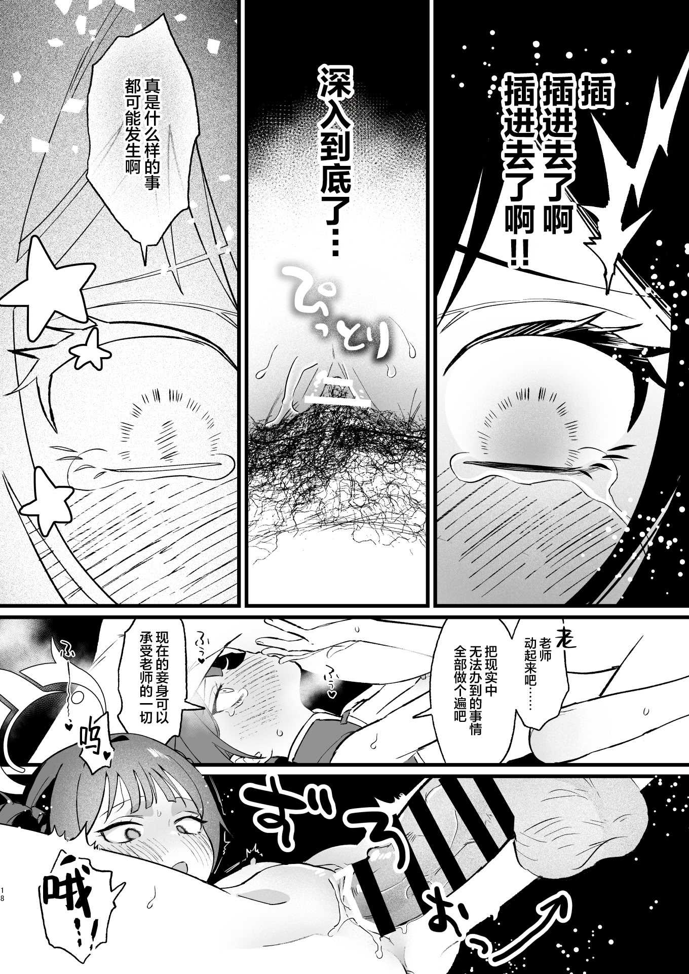 欲求不満の門主様はハメまくりの夢を見る (ブルーアーカイブ)｜欲求不满的门主大人沉溺流连夜夜笙歌的纵欲美梦 第1话 第17页