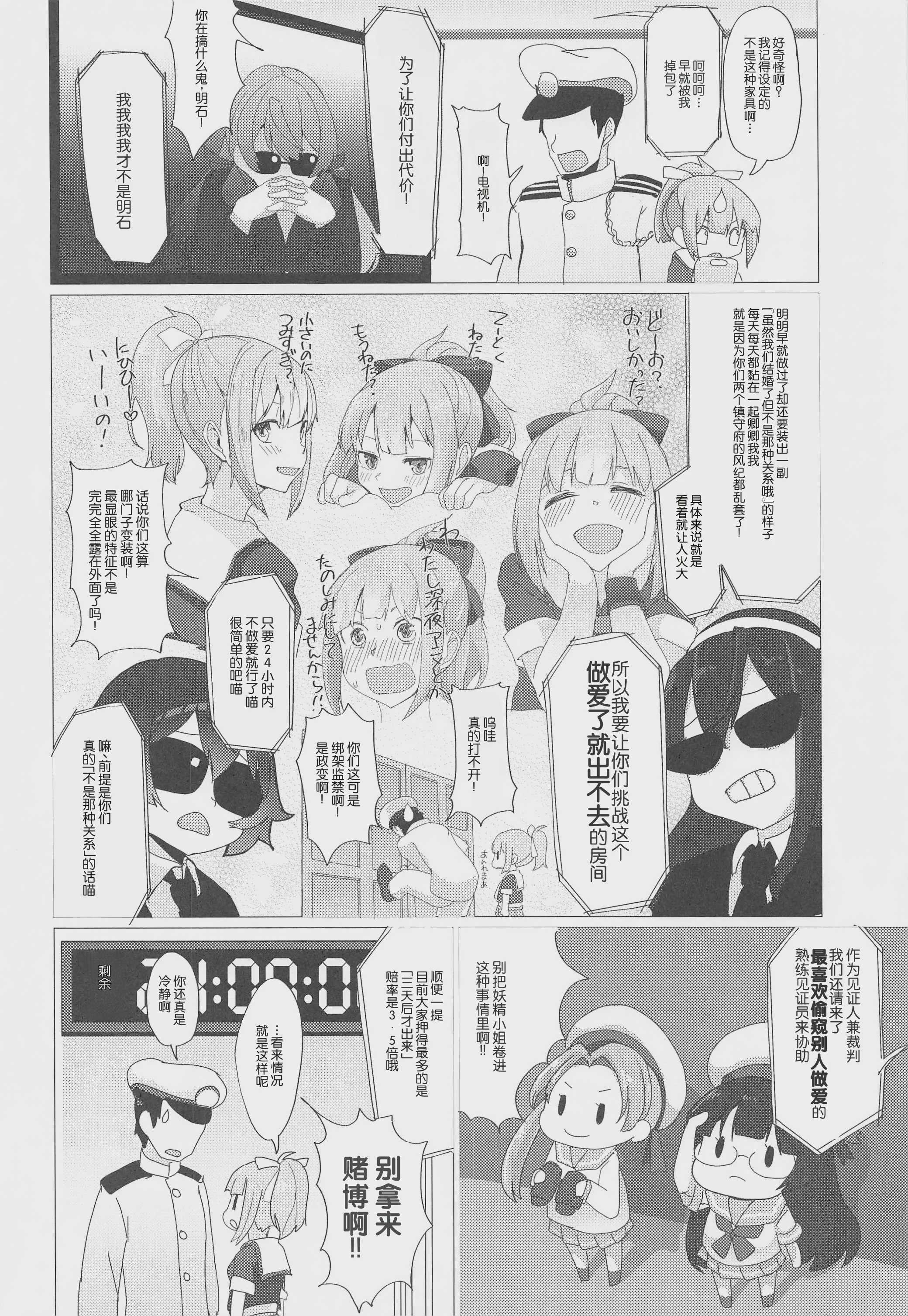 絶対にSEXしてはいけない鎮守府24時!! - naval base never have sex in： 24 hours (艦隊これくしょん-艦これ-)[中国翻译] 第1话 第3页